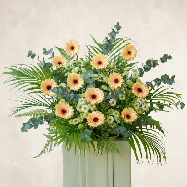 yellow-gerberas-condolence-flowers-arrangement