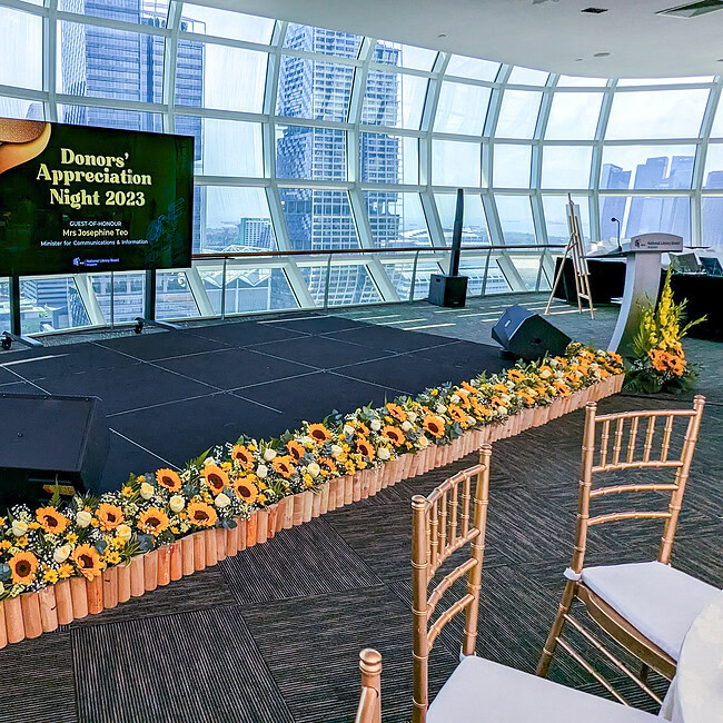 Elegant floral arrangements for events and celebrations.