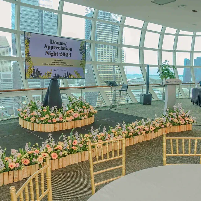 Donors Appreciation Night 2024 with floral decor at Jubilant Fields Floral Studio.